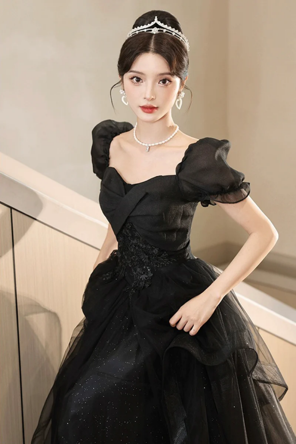 colorful wedding dresses Tulle Maxi Dress with Leather Top – David's Road US