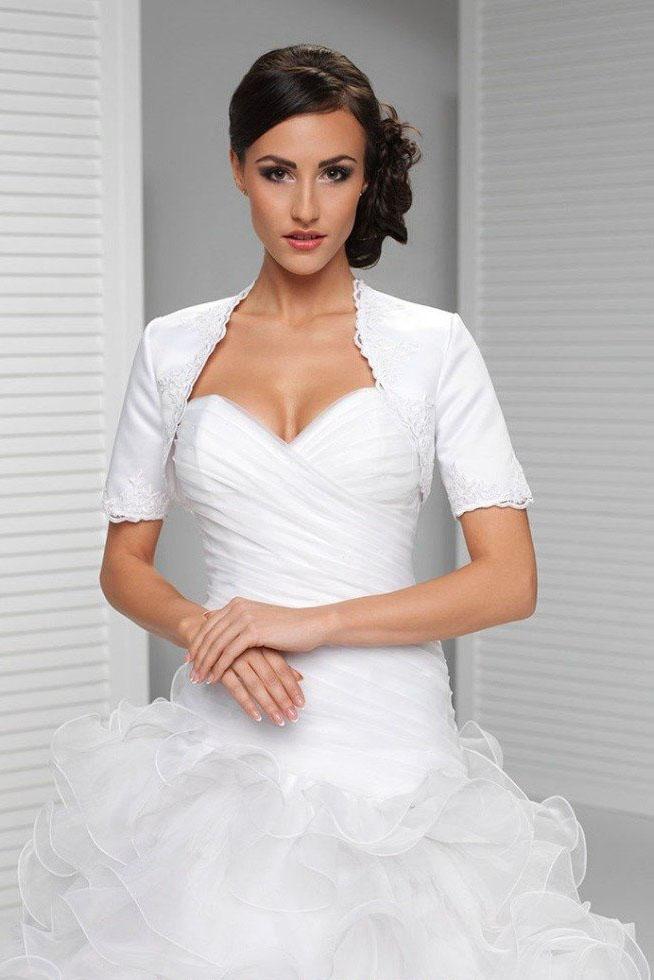 satin shrug for wedding dress Ivory Satin Shrug