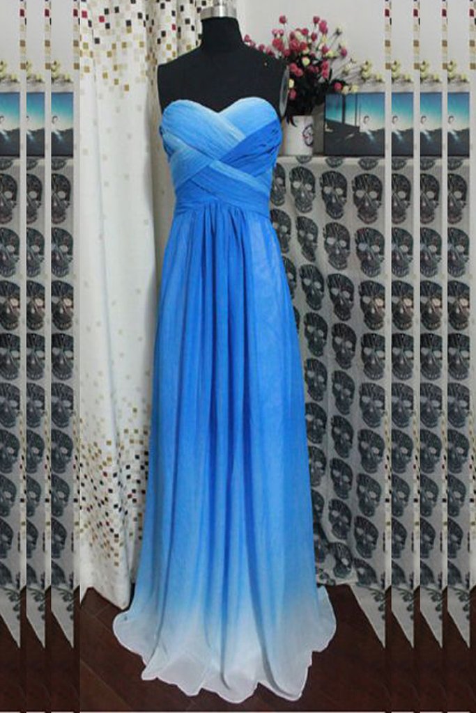 Gradient Ombre Chiffon Beaded Long Prom Dresses PFP1343 Promfast Gradient Ombre Chiffon Beaded Long Prom Dresses PFP1343 Promfast