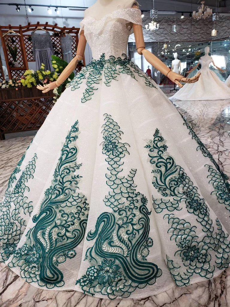 slim fit dress slacks Long Quinceanera Dress Glitter Mesh Ball Gown