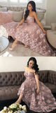 Princess A-Line Sweetheart Blush Homecoming Dress with Lace Appliques PFP0193