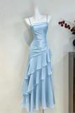 Cute Blue Mermaid Long Prom Dresses, Long Formal Graduation Dresses PFP3020