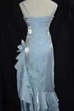 Light Blue Spaghetti Straps High Low Party Dress, Chci Layers Evening Dress PFP3052