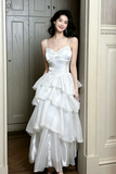 Light Blue Tulle Short Sleeves Long Prom Dress with Lace, Light Blue Shiny Floor Length Formal Gowns
