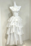 Light Blue Tulle Short Sleeves Long Prom Dress with Lace, Light Blue Shiny Floor Length Formal Gowns
