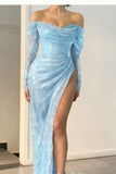 Frozen Blue Long Party Dress, Charming Long Prom Dress PFP2892