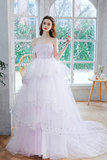 Lavender Tulle Sequins Long Prom Dress, Beautiful Evening Dress Party Dress PFP2569
