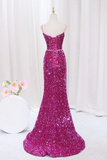 Simple Mermaid Sequin Long Prom Dress, Sequin Long Evening Dress PFP2590