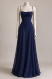 Long blue prom dress