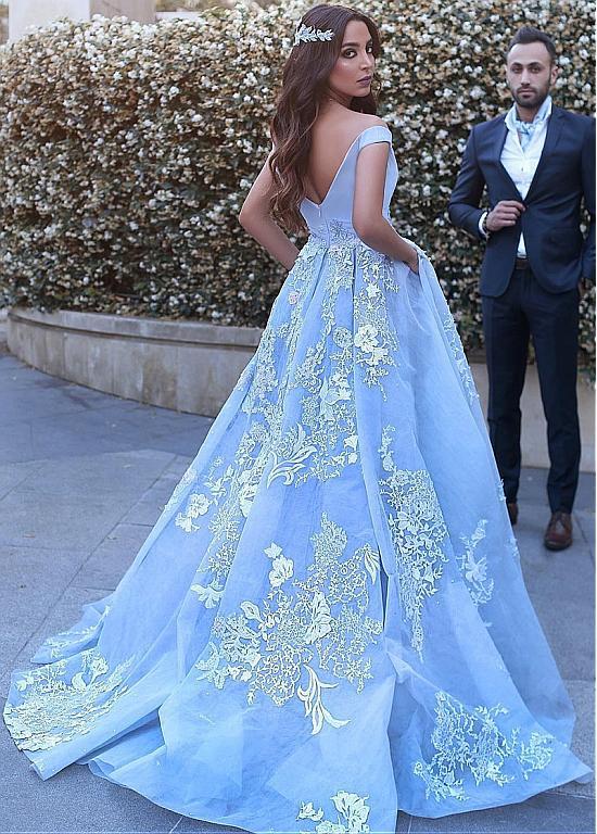 off the shoulder blue maternity dress Summer Breeze Maternity Dress main image 1