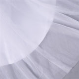 Princess White Tulle Lace Top Beaded Wedding Dresses, Cheap Long Bridal Dress PFW0309