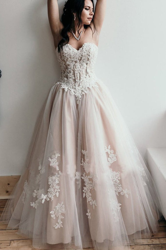 Cheap Sweetheart A Line Appliques Long Prom Dress Sexy Evening Dresses Promfast Cheap Sweetheart A Line Appliques Long Prom Dress Sexy Evening Dresses Promfast