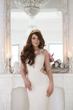 Stunning Mermaid Sleeveless Lace Chapel Train Wedding Dress With Appliques PFW0189