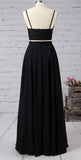 Simple Black Two Pieces Long Cheap Modest Prom Dresses Party Dresses PFP1023