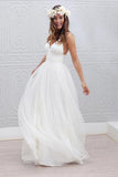 Simple Beach Cheap Wedding Dress,Summer Coast Off White A-line Wedding dresses PFW0265