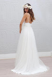 Simple Beach Cheap Wedding Dress,Summer Coast Off White A-line Wedding dresses PFW0265