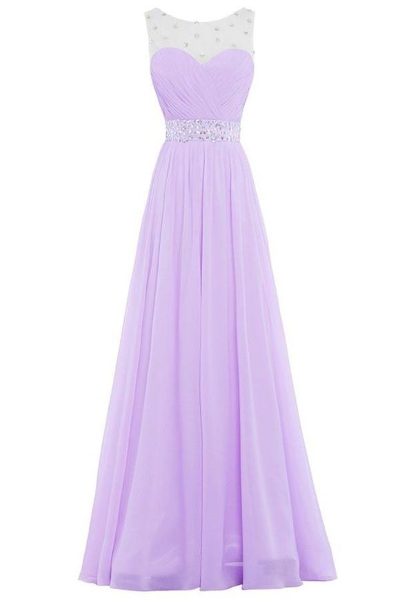 Simple Violet Chiffon Beading Cheap Elegant Long High Low Prom Dresses PFP1054