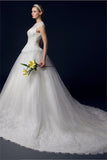 Modest Long Lace Custom Made Ball Gown Wedding Dresses PFW0290