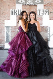 Charming Ball Gown Sweetheart Strapless Burgundy Long Prom Dress with Beading PFP0270