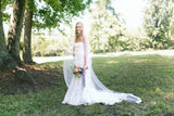 Alencon Lace Edged Cathedral Length Tulle Bridal Veil Wedding PFWV0008