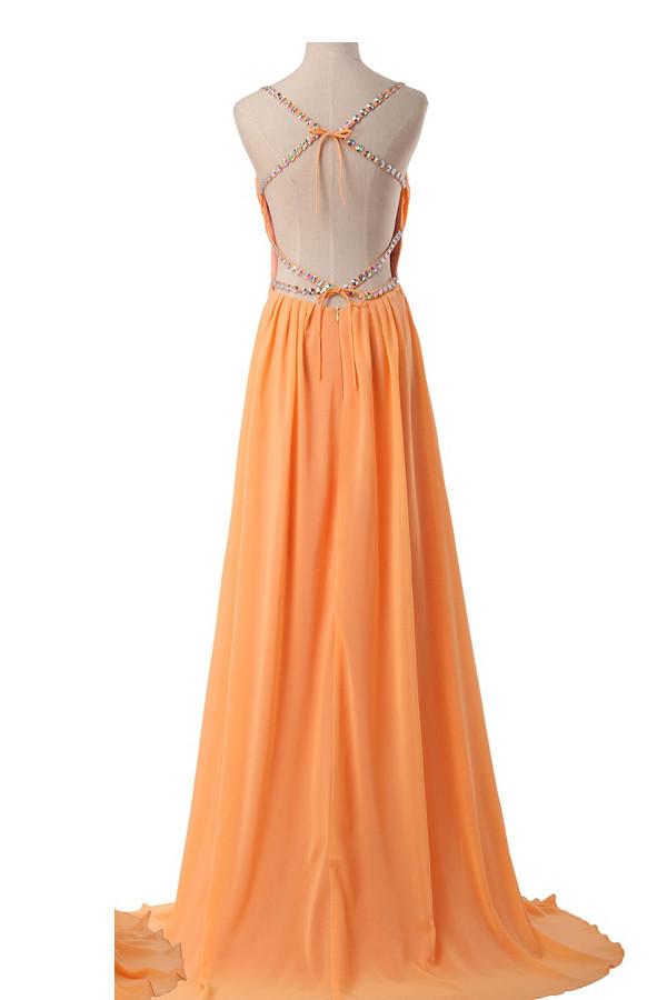 sachin and babi light blue dress Elegant Orange Spaghetti Straps Beaded Prom Dress Party Dress fg5364 –  formalgowns main image 0
