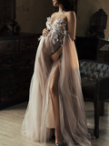 Promfast Sexy Maternity Dress online, Elegant Soft Lace Wedding Dress PFW0497