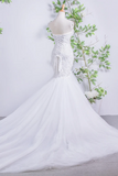 Promfast Classy Mermaid Lace Up Sweetheart Long Wedding Dresses Bridal Gown PFW0575