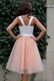 Promfast Blush Sweetheart Knee Length Homecoming Dresses Cheap Short Prom Dresses PFH0437