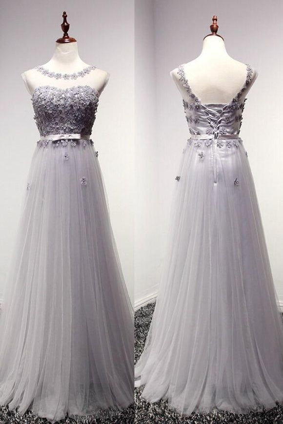 2019 Newest Charming Lace Long Cap Sleeves Prom Dresses PFP1264