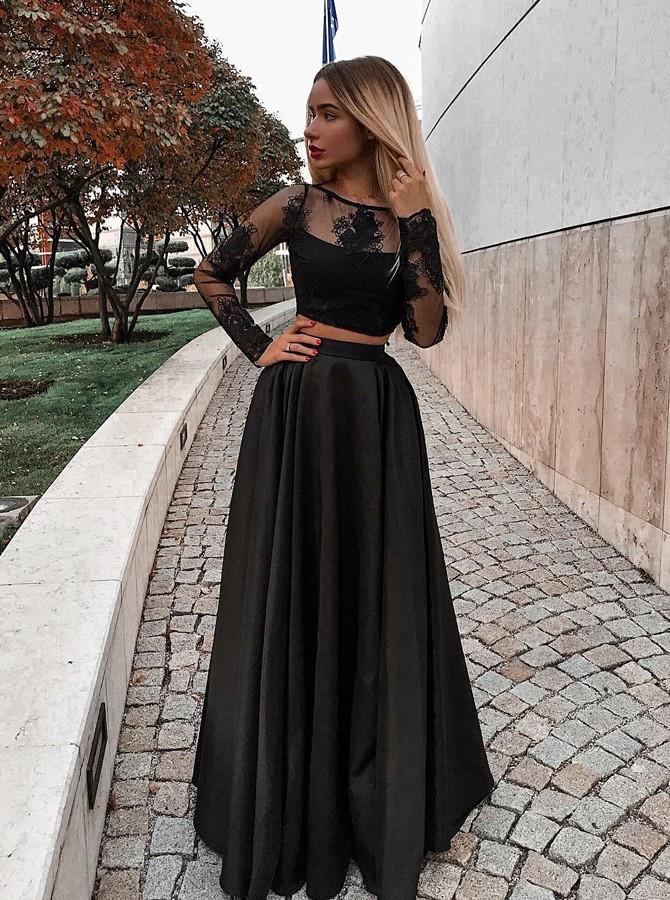 two piece lace prom dress Long Sleeve Floor-Length Black with Applique – Promfast Dresses_Belted Natural 7 Bridesmaid dress ideas : <strong>STEP 3:</strong>  Additional Insurance:$18000 Total (+$625.00)