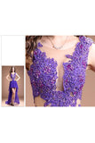Short Front Long Back Lace Beaded Backless Prom Dresses PFP1298
