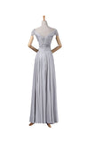 Modest Gray Chiffon Long Prom Dresses PFP1337