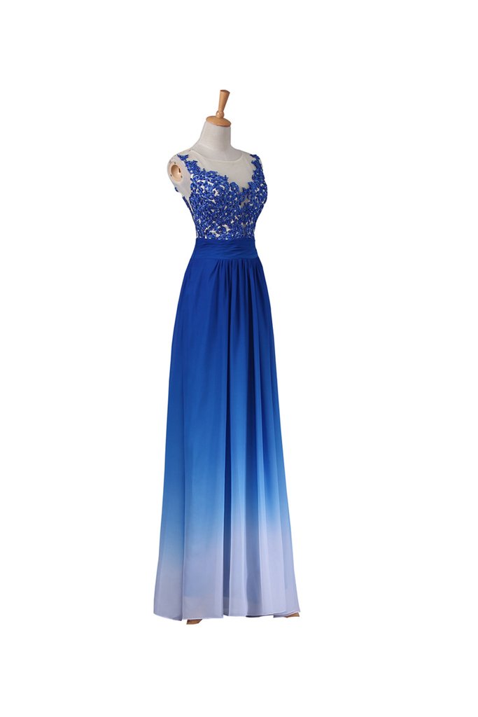 blue ombre chiffon dress Sharni | BLUE Ombre Chiffon Halter-Neck Maxi Dress