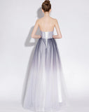 A Line Halter Tulle Long Prom Dresses With Appliques PFP1379