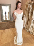 Mermaid Spaghetti Straps Backless Ruched Boho Wedding Dress PFW0369