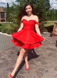 Cute Red Sweetheart Short Prom Dress,Homecoming Dress PFH0248