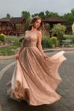 Promfast A-line Sequins Prom Dresses 2020 Fashion Evening Dresses PFP1806