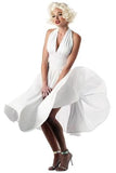A Line Sexy White Halter Sleeveless Knee Length Homecoming Dress PFH0286