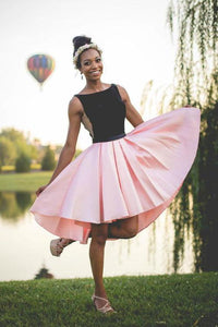 Black and Pink Short A Line Homecoming Dress,Graduation Dresses PFH015 Promfast Black and Pink Short A Line Homecoming Dress,Graduation Dresses PFH015 Promfast