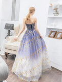 New Arrival A Line Strapless Long Prom Dress Formal Evening Dresses PFP1610