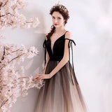 A Line Spaghetti Straps Tulle Long Prom Dress, Charming Evening Dresses PFP1612