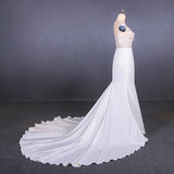 Mermaid Appliques Long Stunning Wedding Dress, Long Bridal Dresses PFW0421