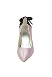 Beautiful Pink And Black Handmade Close Toe Women Shoes For Prom PFWS0008