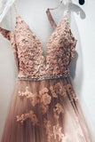 Sweetheart Spaghetti Straps Lace Appliques Prom Dress, Formal Evening Dress PFP0085