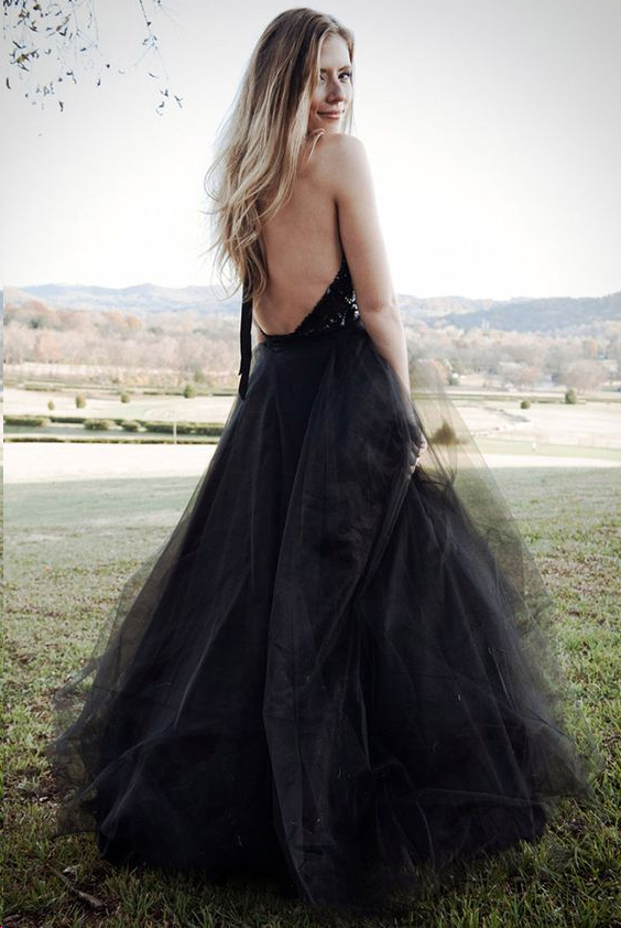Black Tulle Backless Halter A Line Cheap Long Prom Dress Sexy Evening Promfast Black Tulle Backless Halter A Line Cheap Long Prom Dress Sexy Evening Promfast