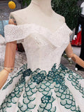 Off the Shoulder Prom Dresses,Ball Gown Wedding Dress, Quinceanera Dresses PFP0558