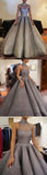 Sparkle High Neck Long Prom Dresses,Gorgeous Ball Gown PFP0142