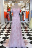 Spaghetti Strap Mermaid Prom Dresses Criss Cross Formal Evening Dress PFP0627