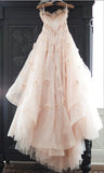 Beautiful A Line Sweetheart Flower Chic Bridal Gown, Princess Wedding Dress PFW0055