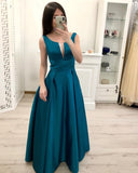 Simple A Line Satin Prom Dresses, Cheap Formal Dress For Teens PFP0640